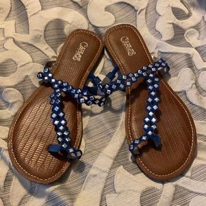 Navy Blue Carlos Santana Flip Flops
